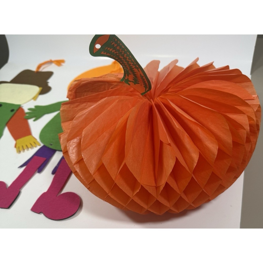 Unbranded Halloween Decor Set Multicolor Felt Scarecrow Pumpkin Trio - Picture 9 of 16